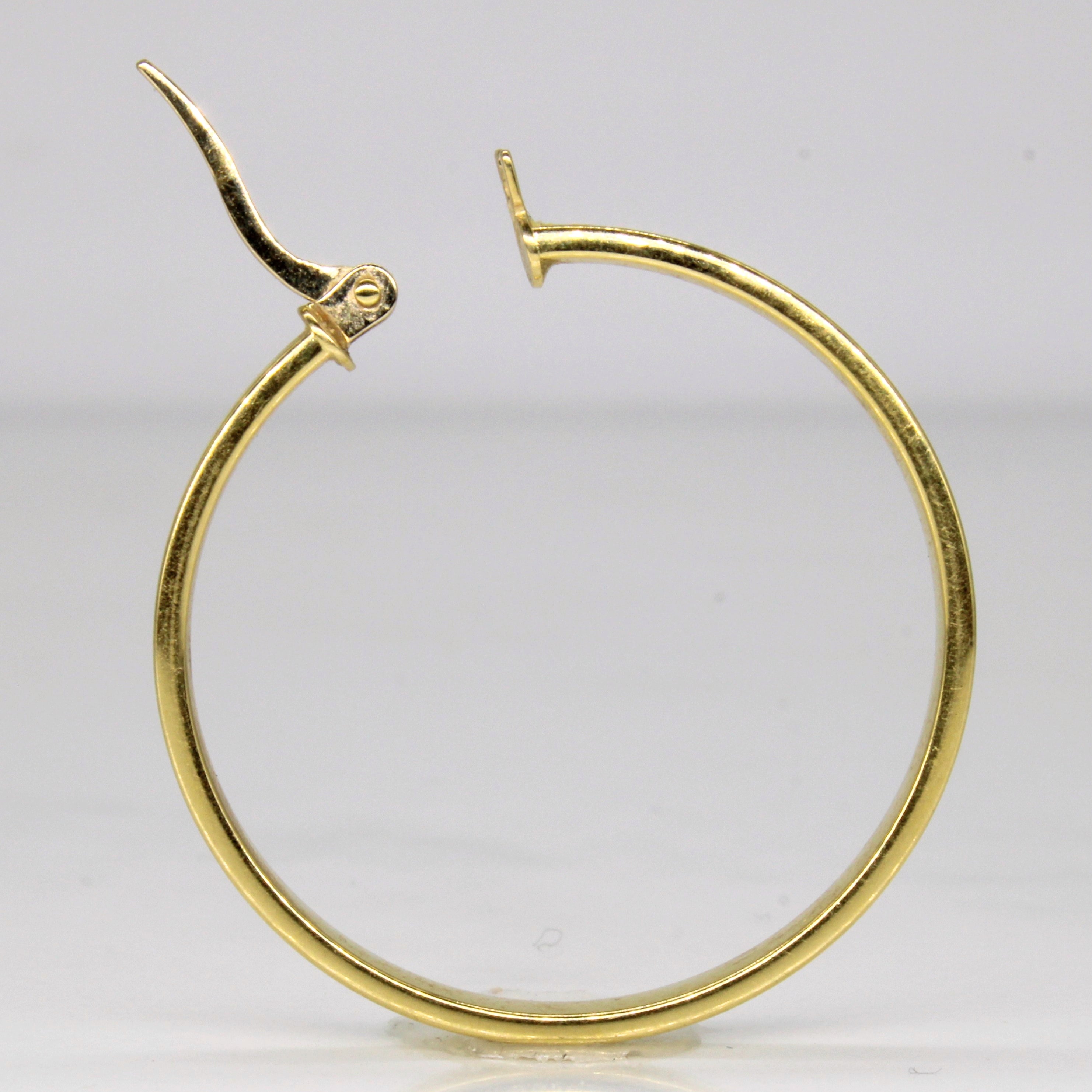 18k Yellow Gold Hoop Earrings