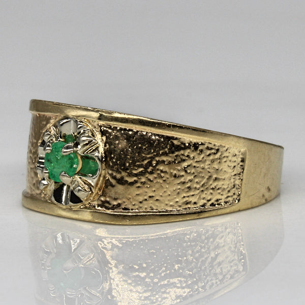 Sunken Set Emerald Ring | 0.09ct | SZ 11 |