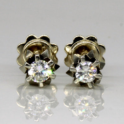 Six Prong Set Diamond Stud Earrings | 0.30ctw |