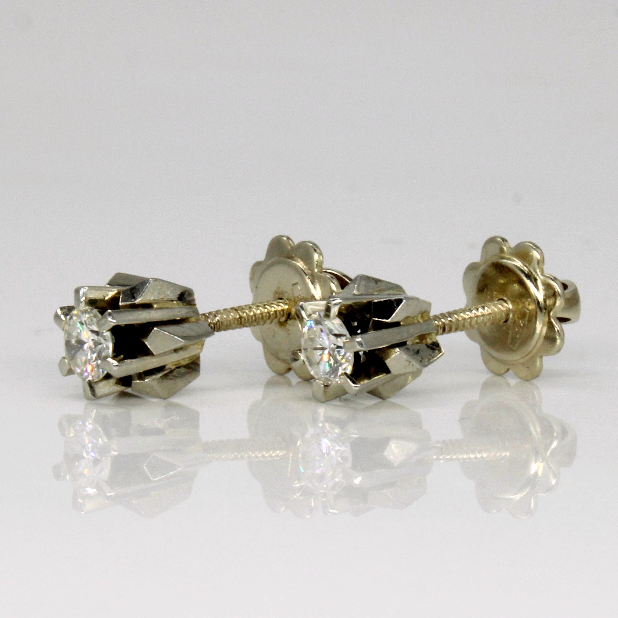 Six Prong Set Diamond Stud Earrings | 0.30ctw |