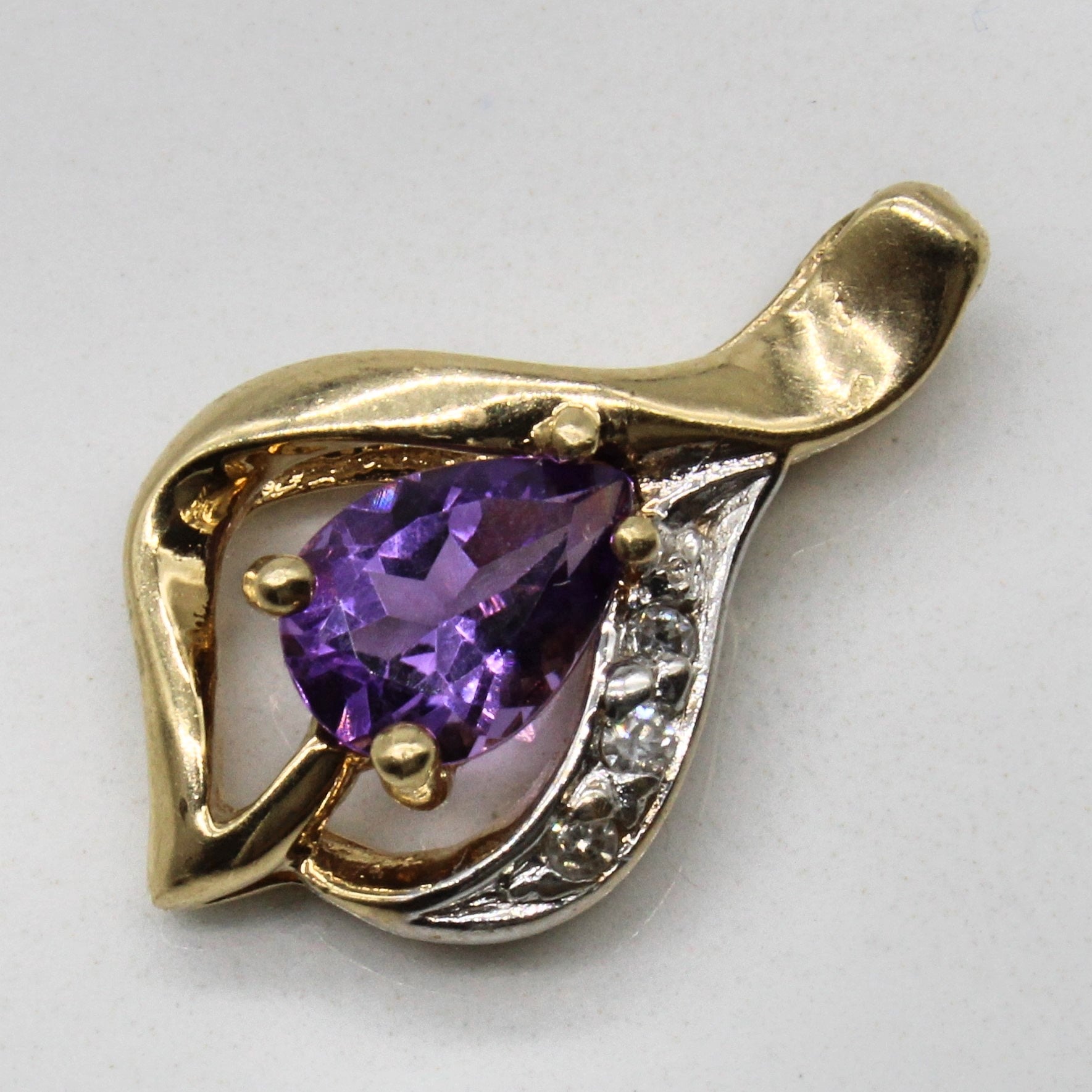 Amethyst & Diamond Pendant | 0.55ct, 0.02ctw |