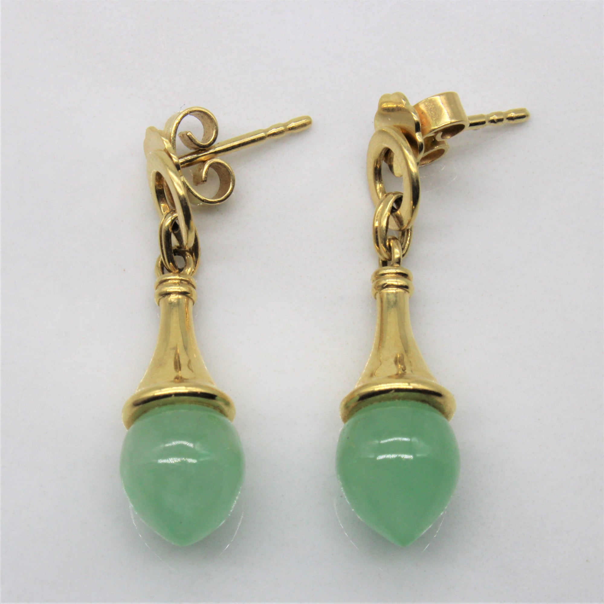 Links of London' Jadeite Drop Earrings & Necklace | 5.00ctw, 4.00ct | 17