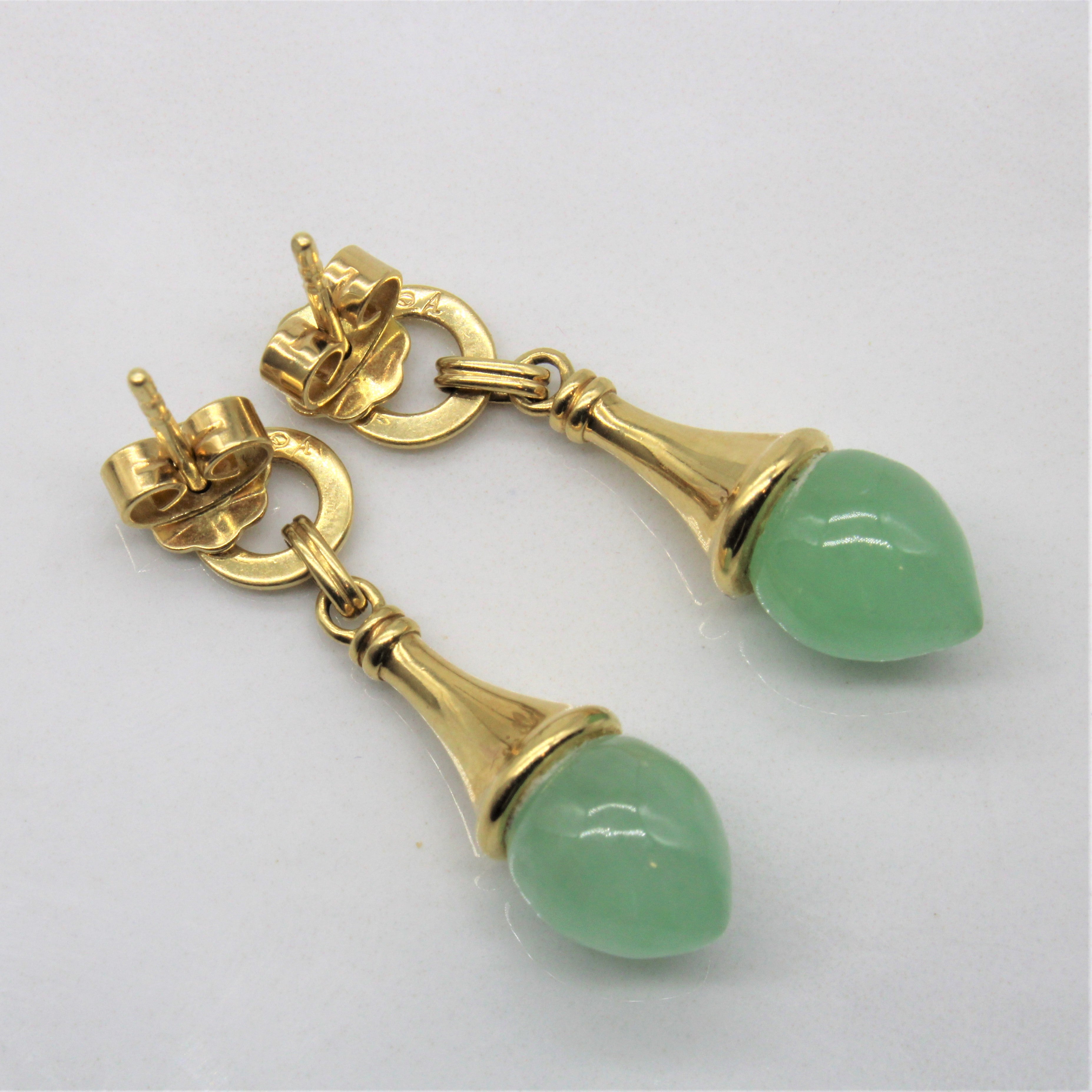 'Links of London' Jadeite Drop Earrings & Necklace | 5.00ctw, 4.00ct | 17" |