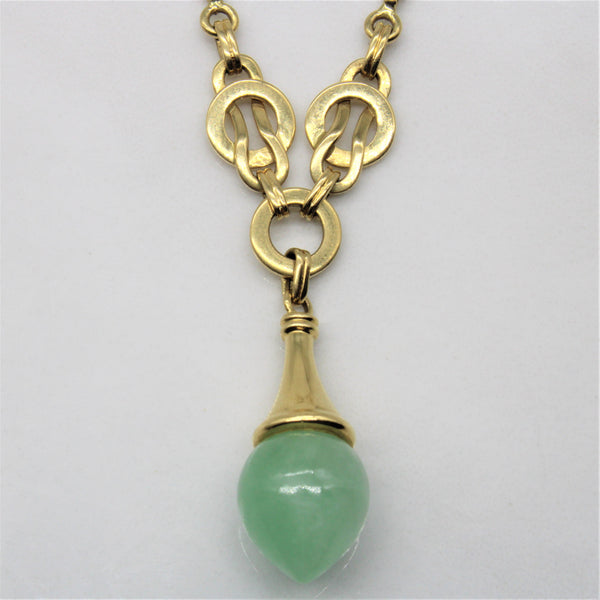 'Links of London' Jadeite Drop Earrings & Necklace | 5.00ctw, 4.00ct | 17