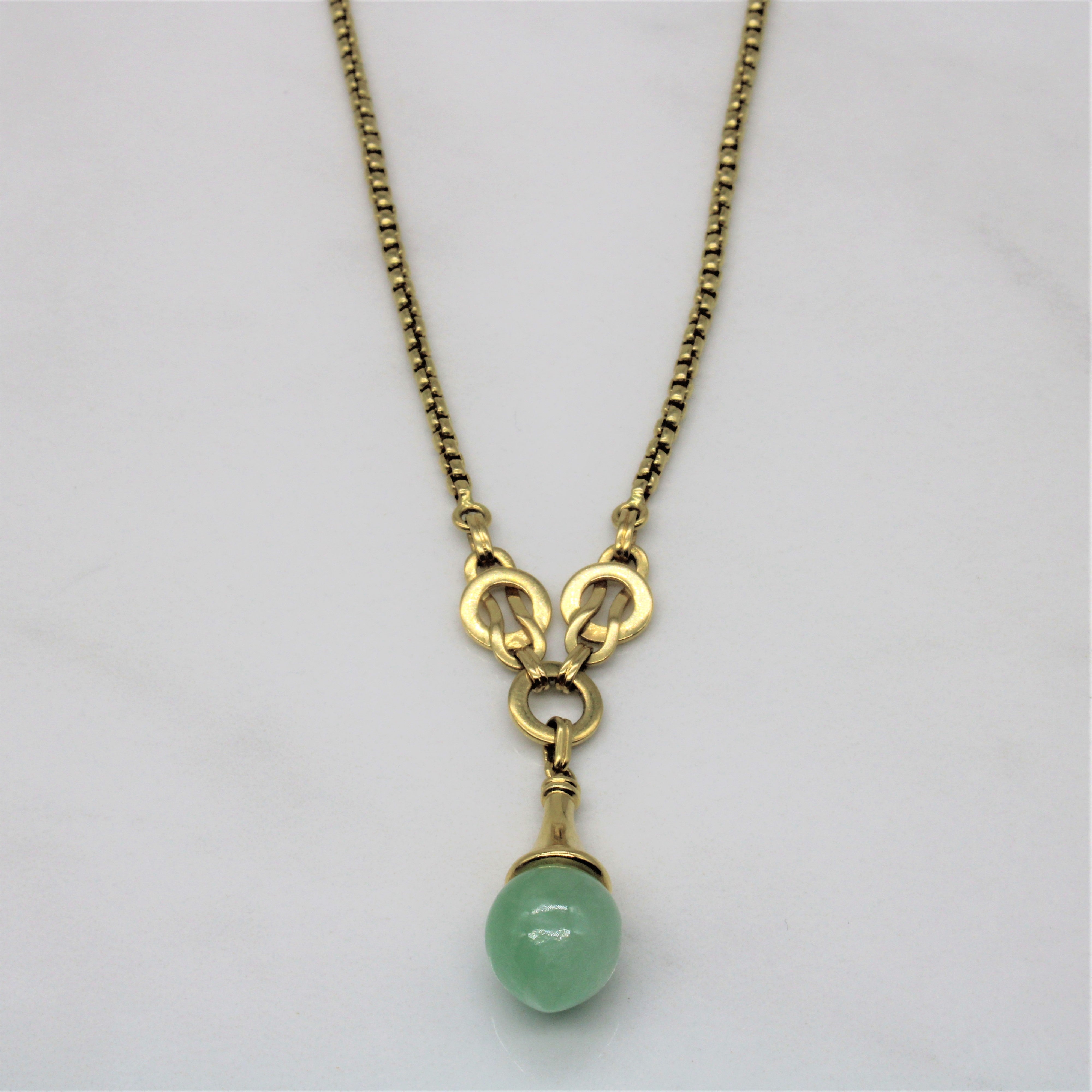 'Links of London' Jadeite Drop Earrings & Necklace | 5.00ctw, 4.00ct | 17" |