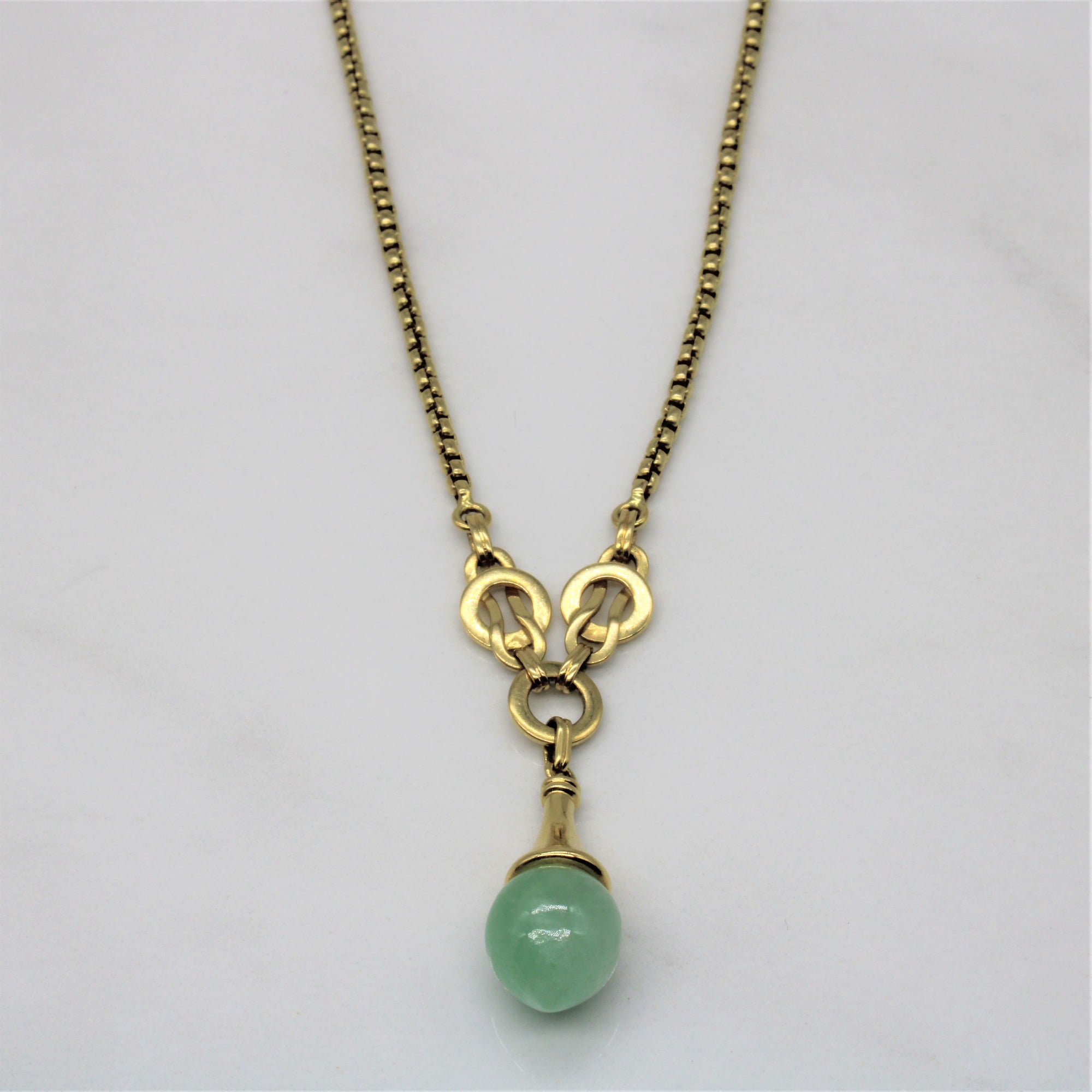 Links of London' Jadeite Drop Earrings & Necklace | 5.00ctw, 4.00ct | 17