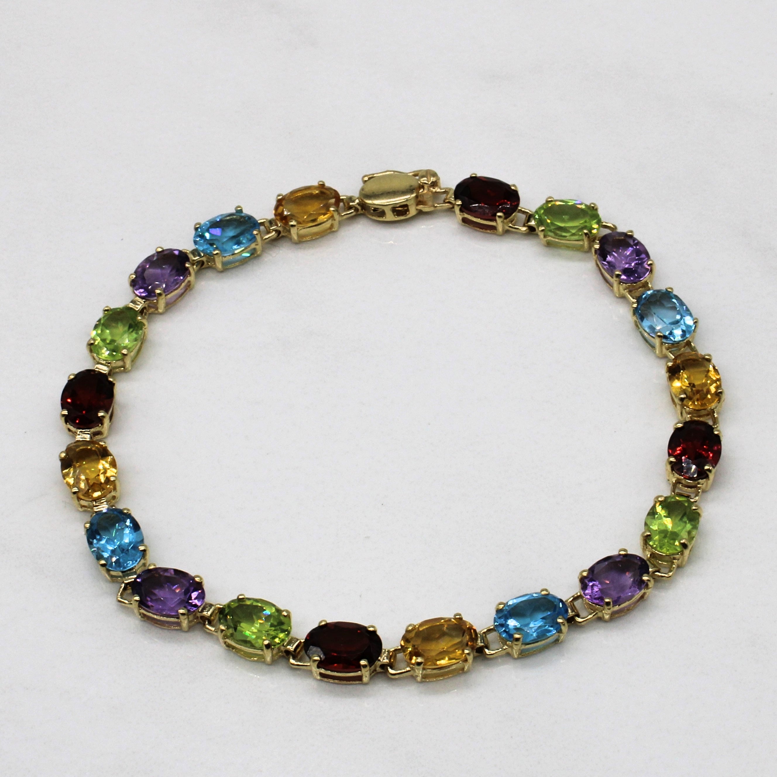 Multi Gem Tennis Bracelet | 14.70ctw | 7.5" |