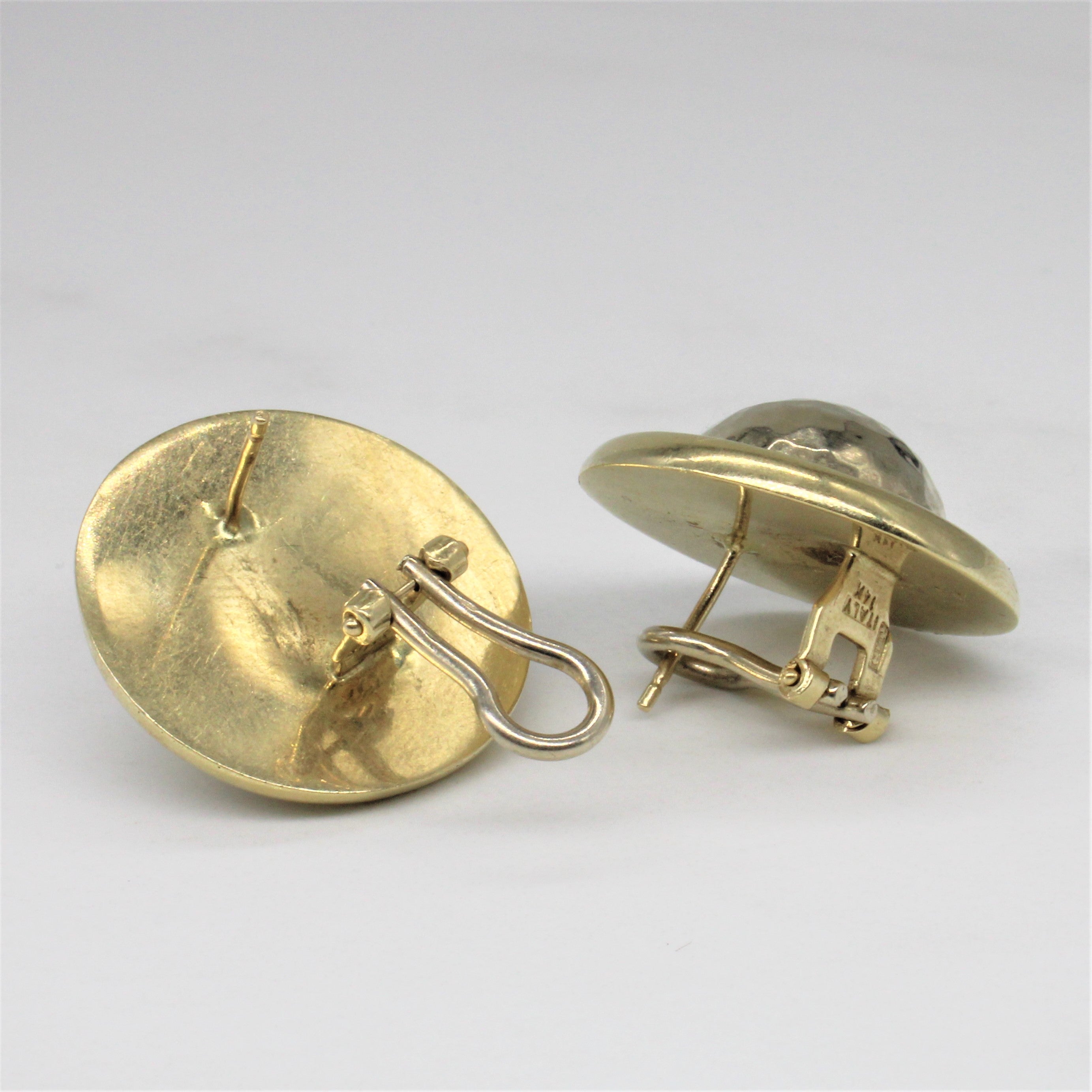 Textured Button Earrings |