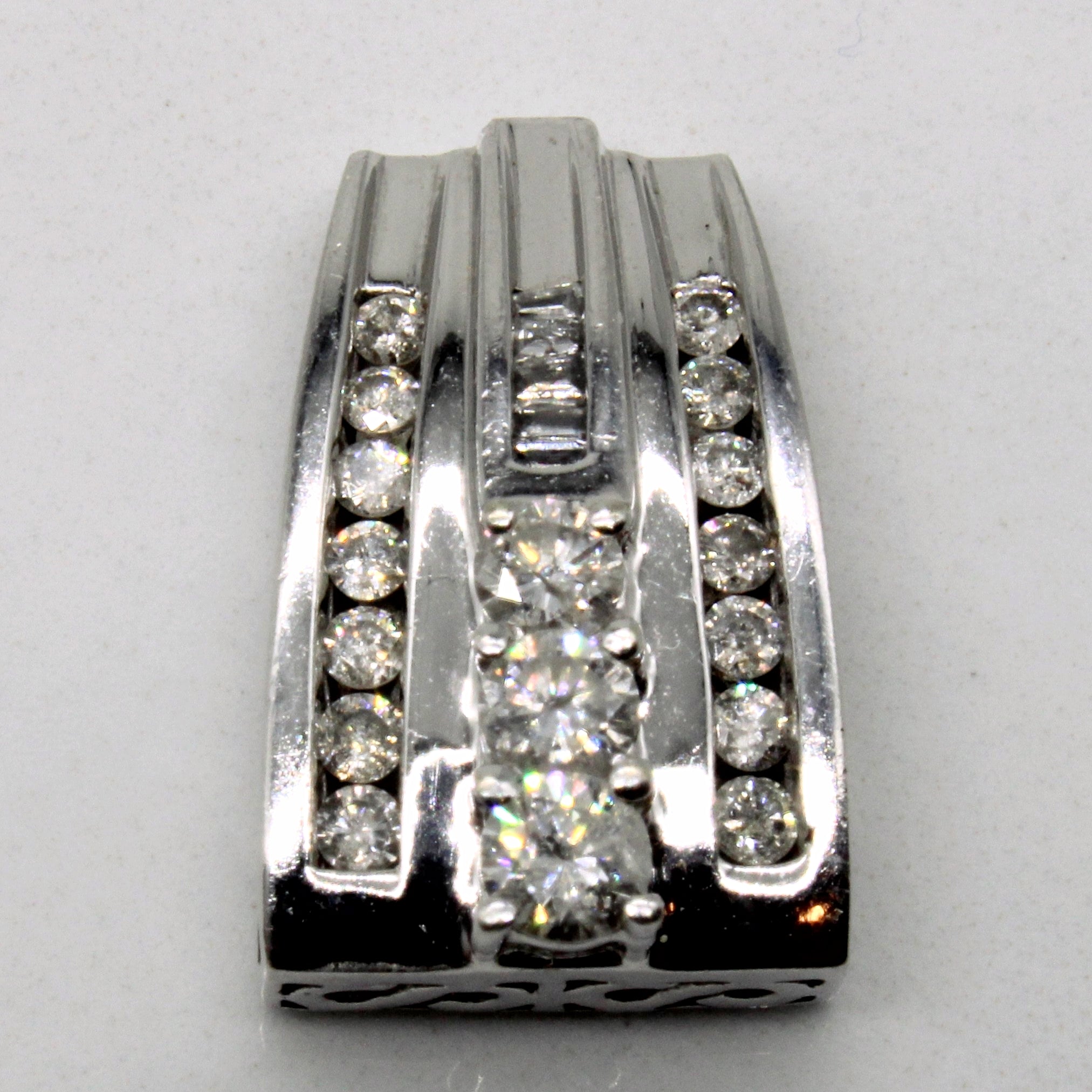 Mixed Cut Diamond Column Set Pendant | 0.66ctw |