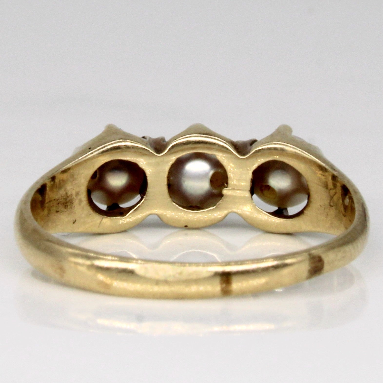 Pearl Three Stone Ring | SZ 7 |