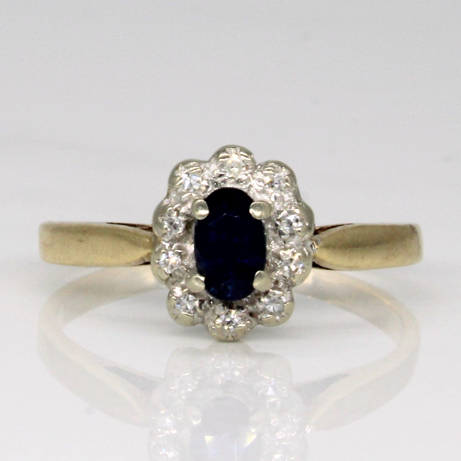 Sapphire & Diamond High Set Ring | 0.35ct, 0.03ctw | SZ 5.75 |