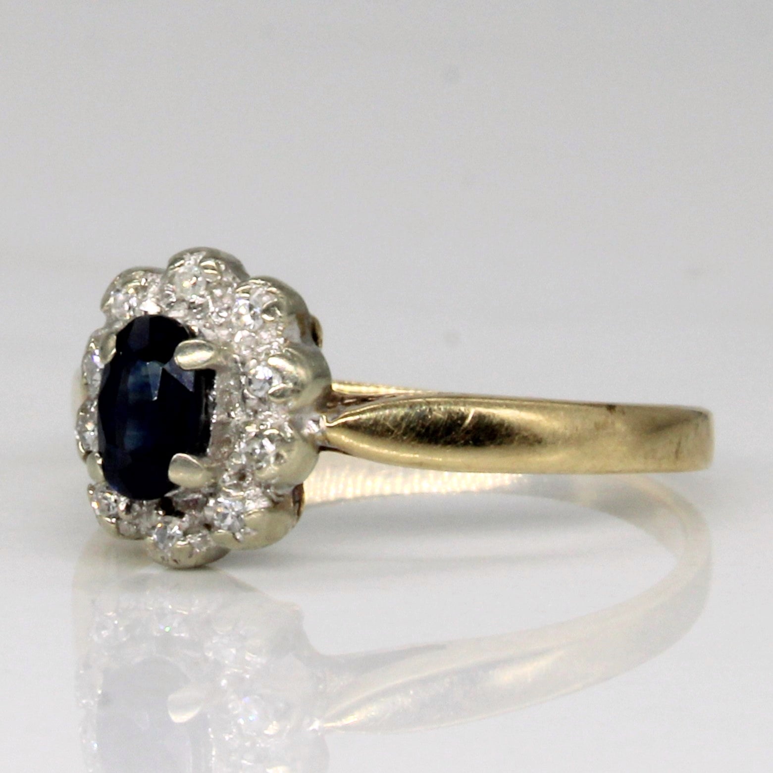 Sapphire & Diamond High Set Ring | 0.35ct, 0.03ctw | SZ 5.75 |