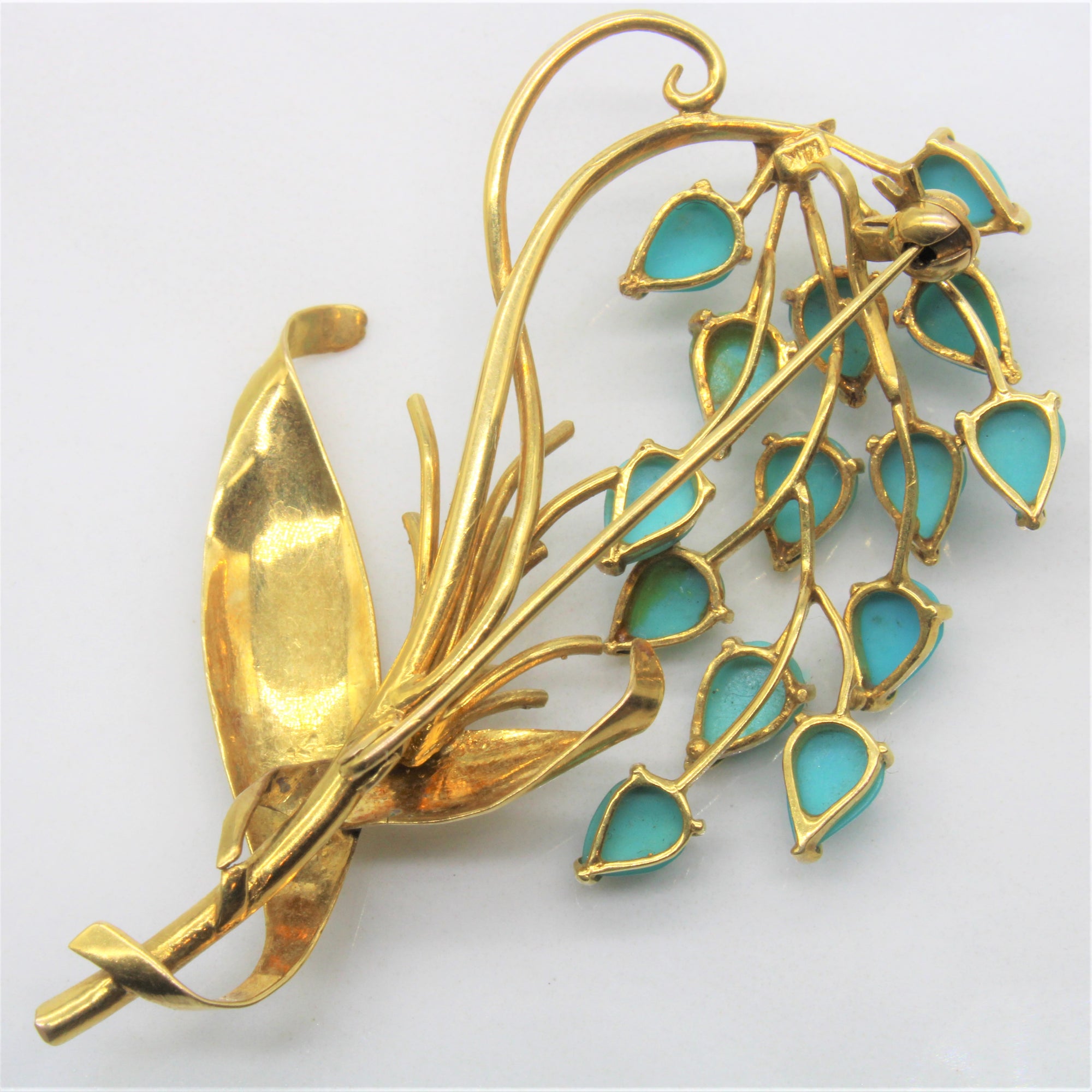 Ornate Turquoise Brooch | 2.50ctw |