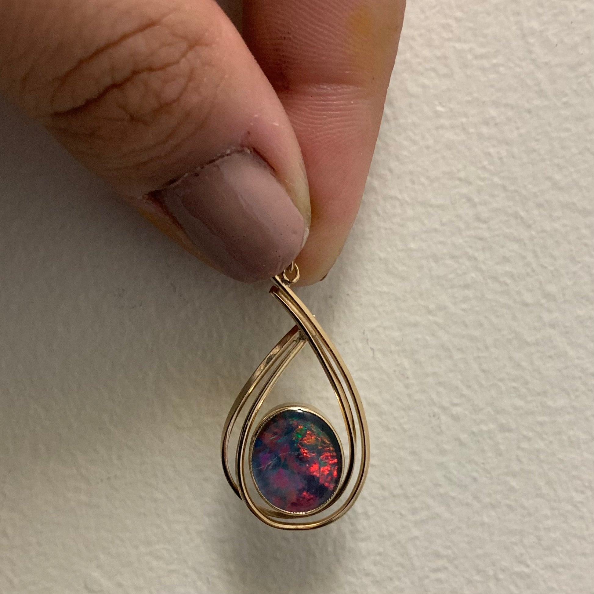 Tear Drop Opal Triplet Pendant | 3.00ct |