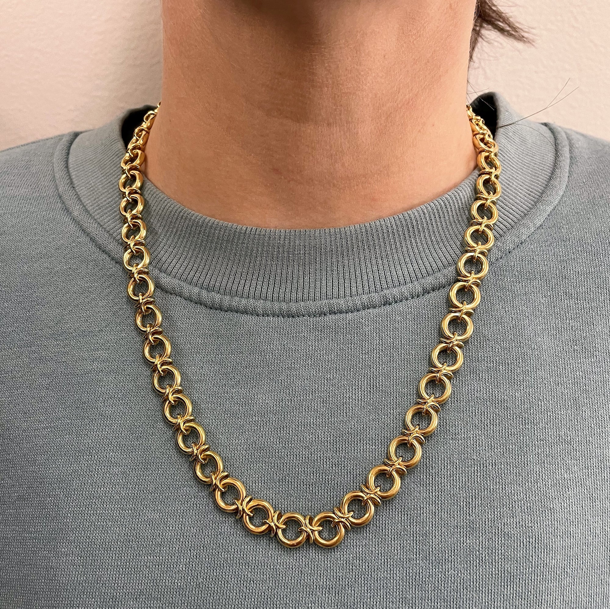 18k Yellow Gold Ring & Connector Chain | 20