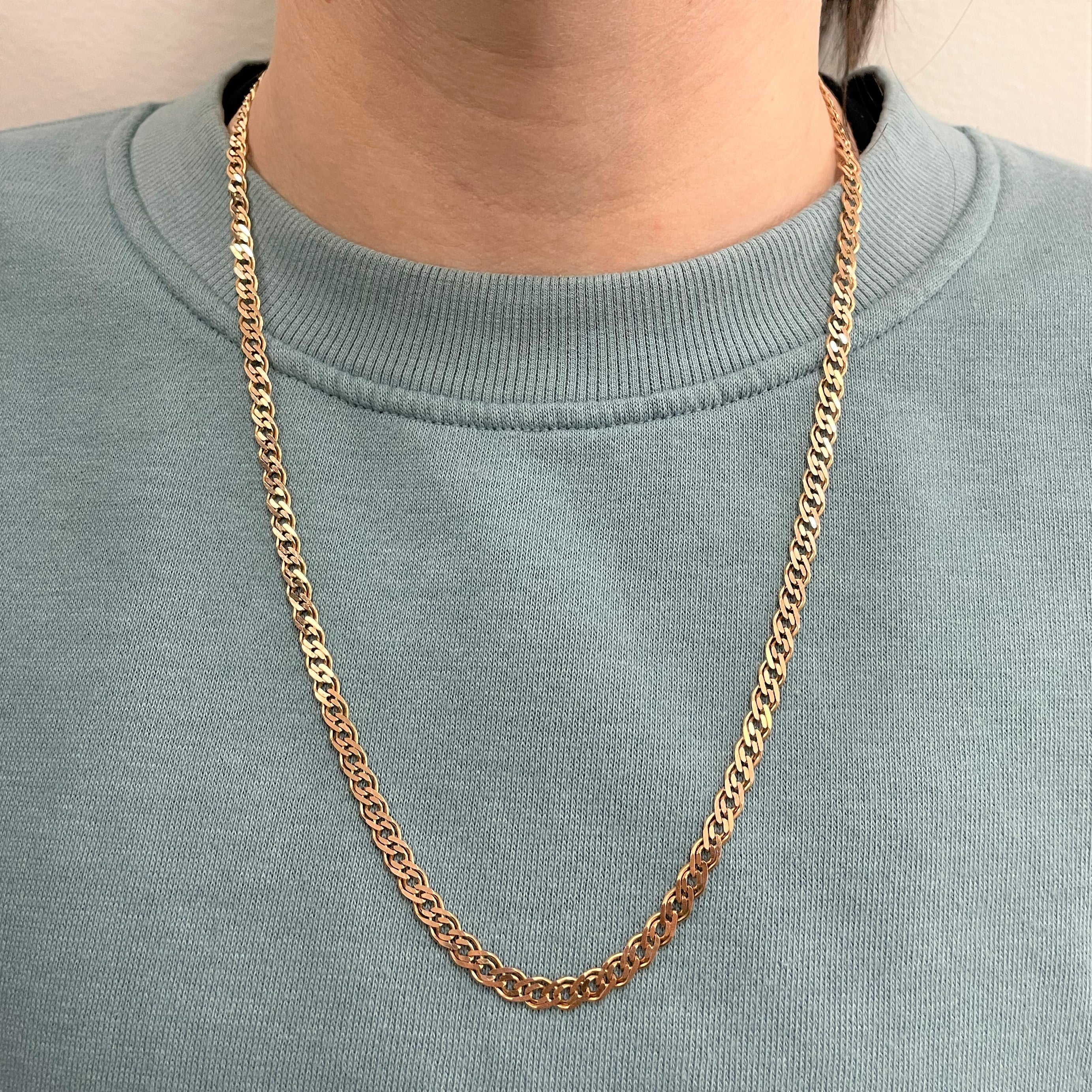 14k Rose Gold Parallel Chain | 22" |