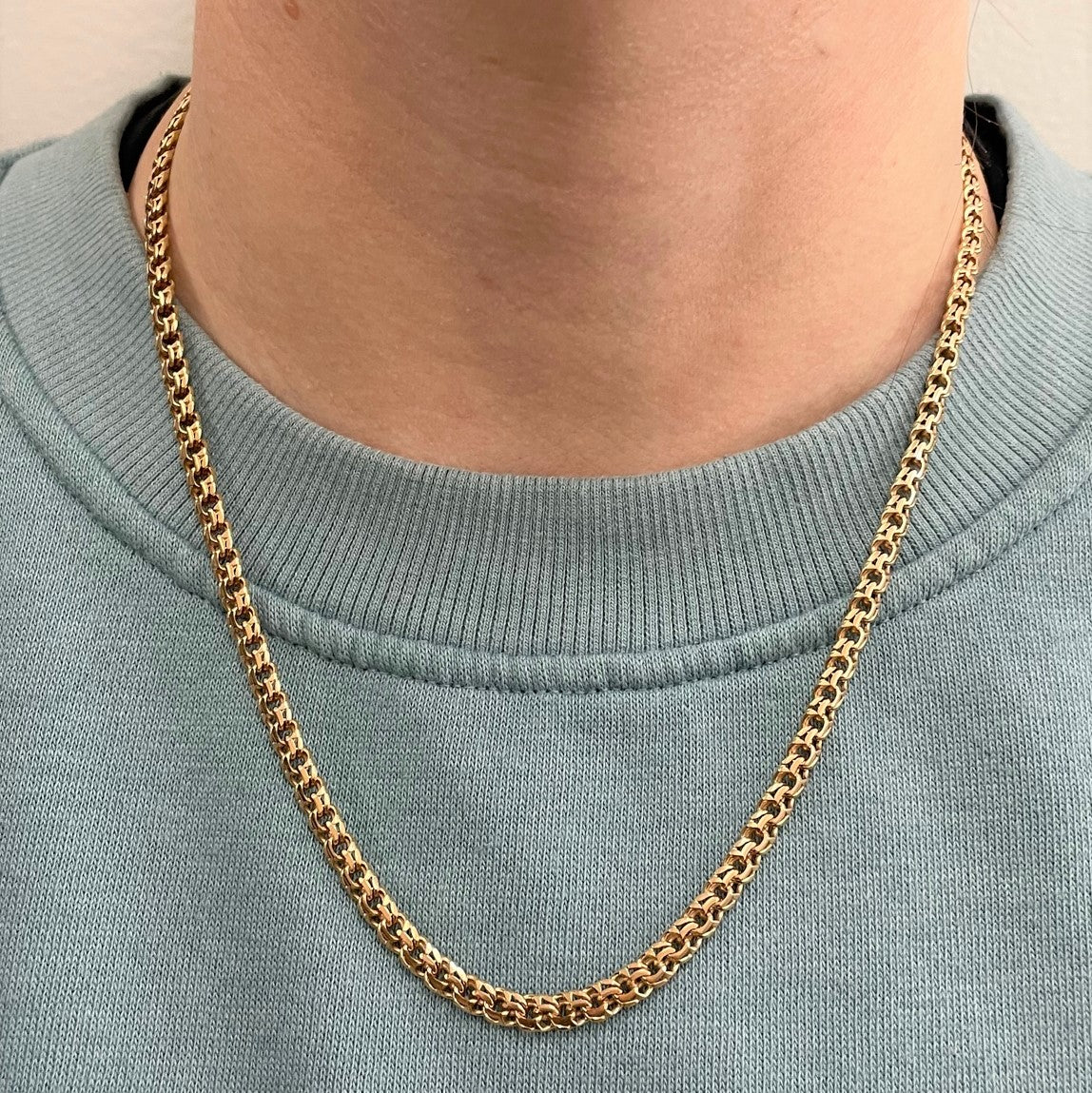 14k Yellow Gold Double Link Cable Chain | 18" |