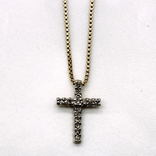 Diamond Cross Necklace | 0.08ctw | 18