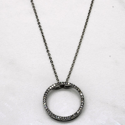 Diamond Circle Necklace | 0.20ctw | 16