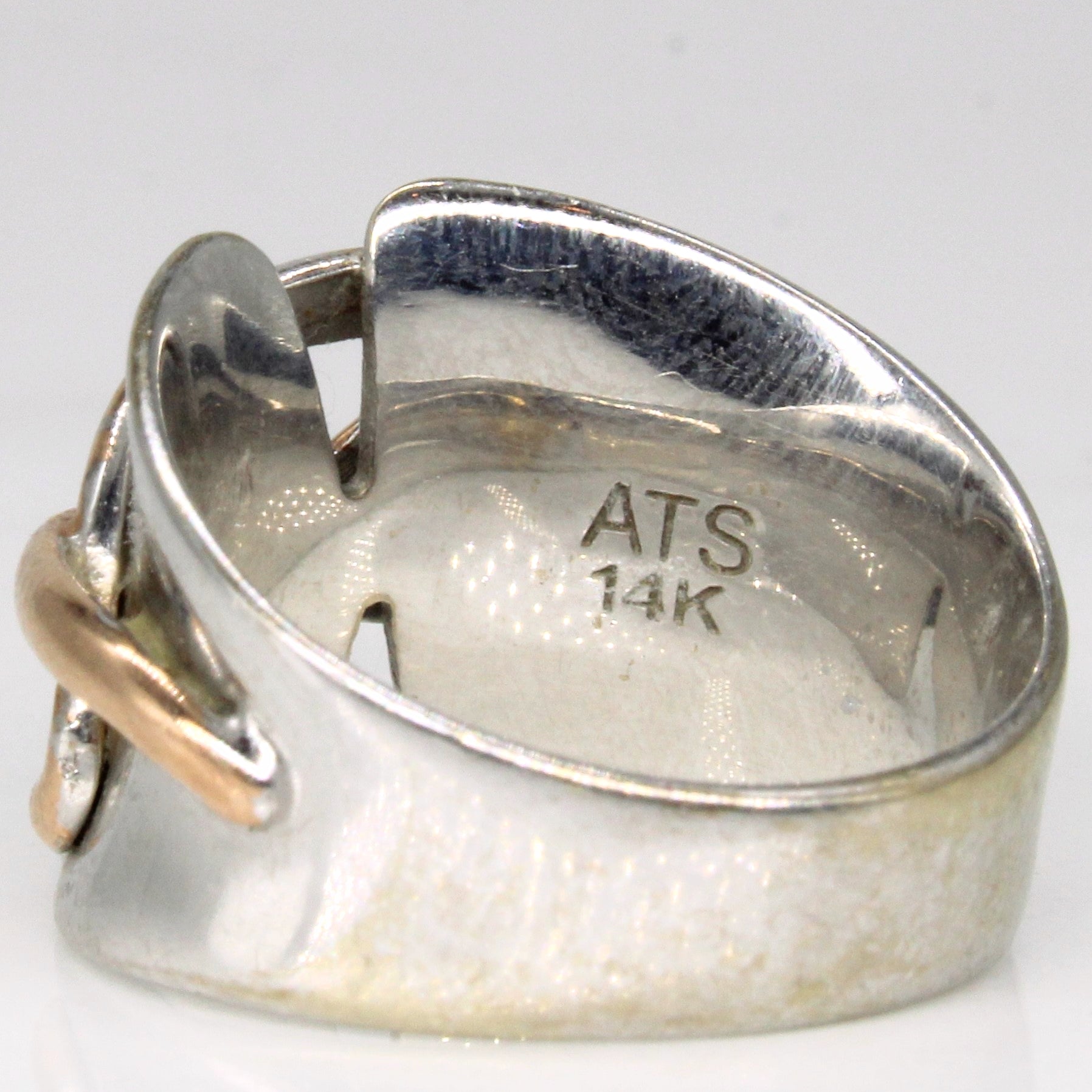 14k Two Tone Gold Abstract Ring | SZ 6.25 |