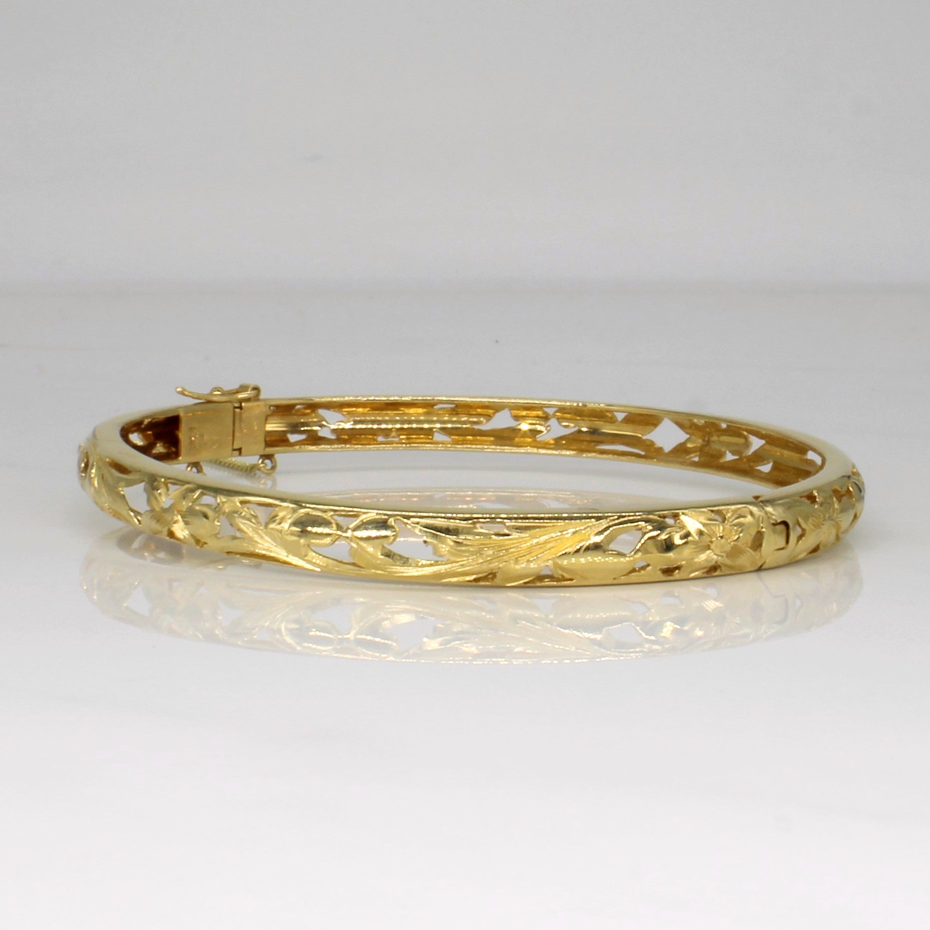 14k Yellow Gold Ornate Bracelet | 8" |