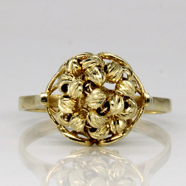 14k Yellow Gold Bead Knot Ring | SZ 9.25 |