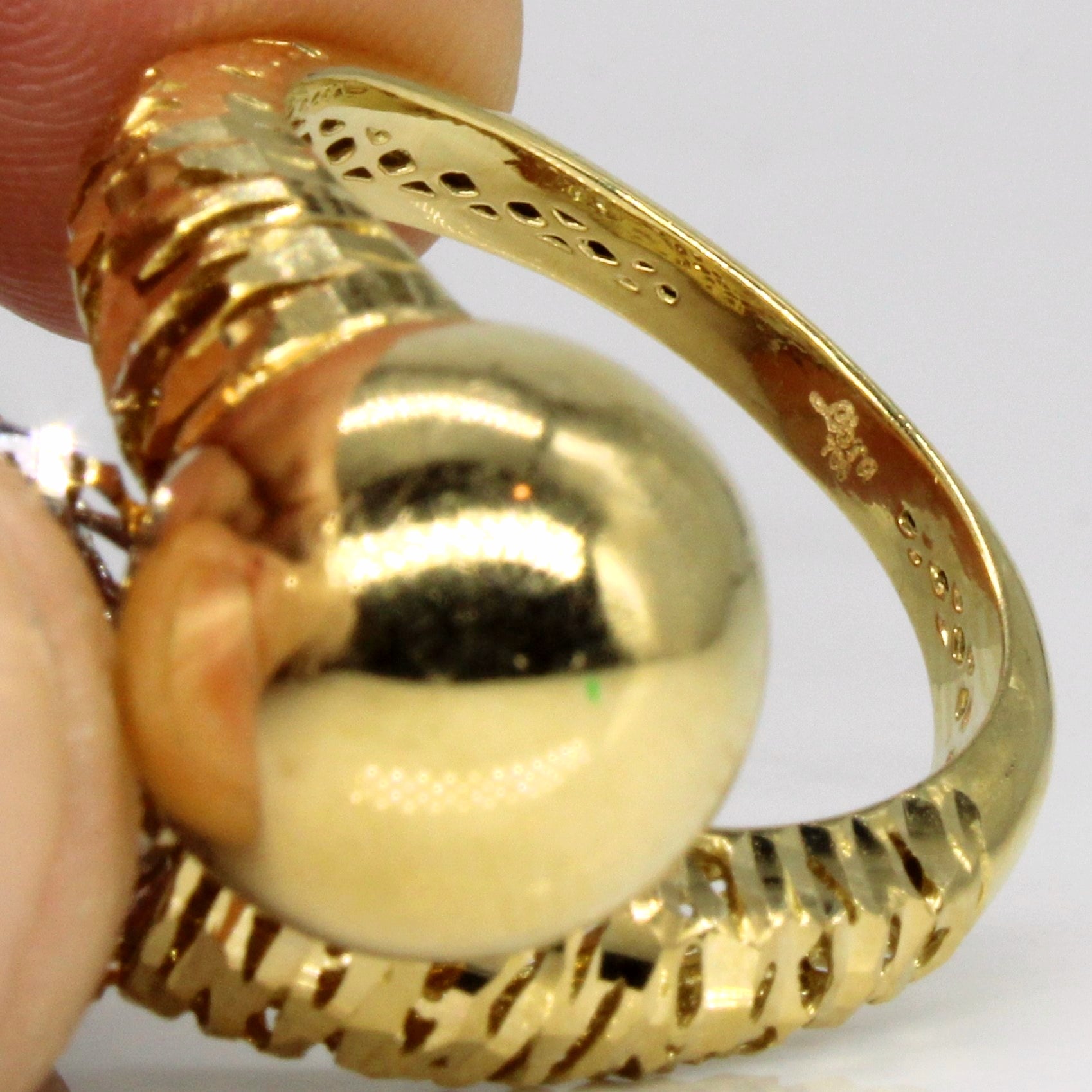 18k Two Tone Gold Geometric Ring | SZ 7.75 |