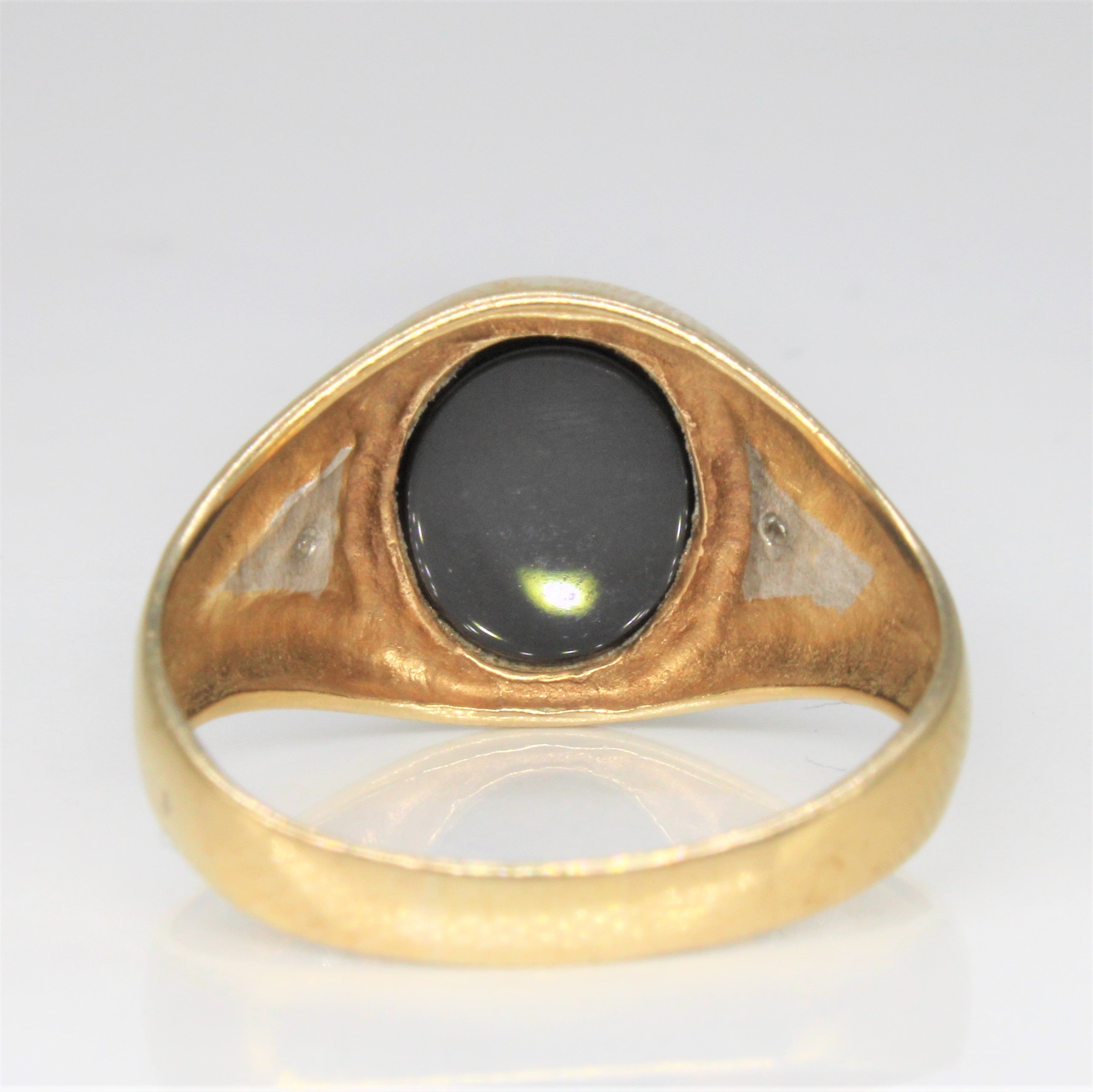 Onyx & Diamond Ring | 2.00ct, 0.02ctw | SZ 11.25 |