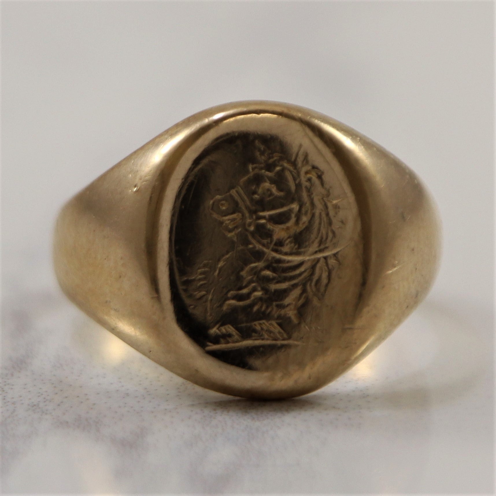 Engraved Horse Signet Ring | SZ 6.75 |