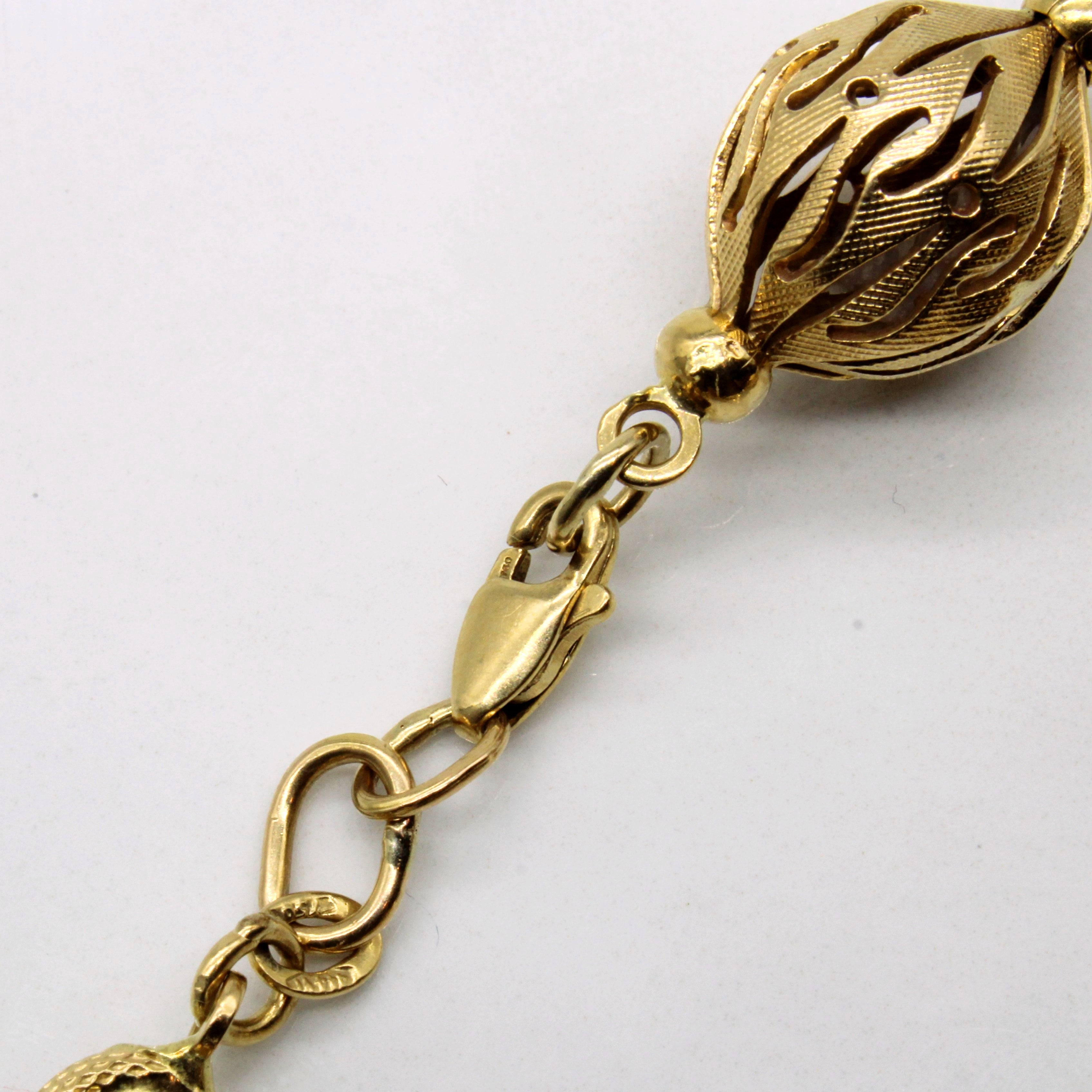 18k Yellow Gold Unique Link Bracelet | 8" |