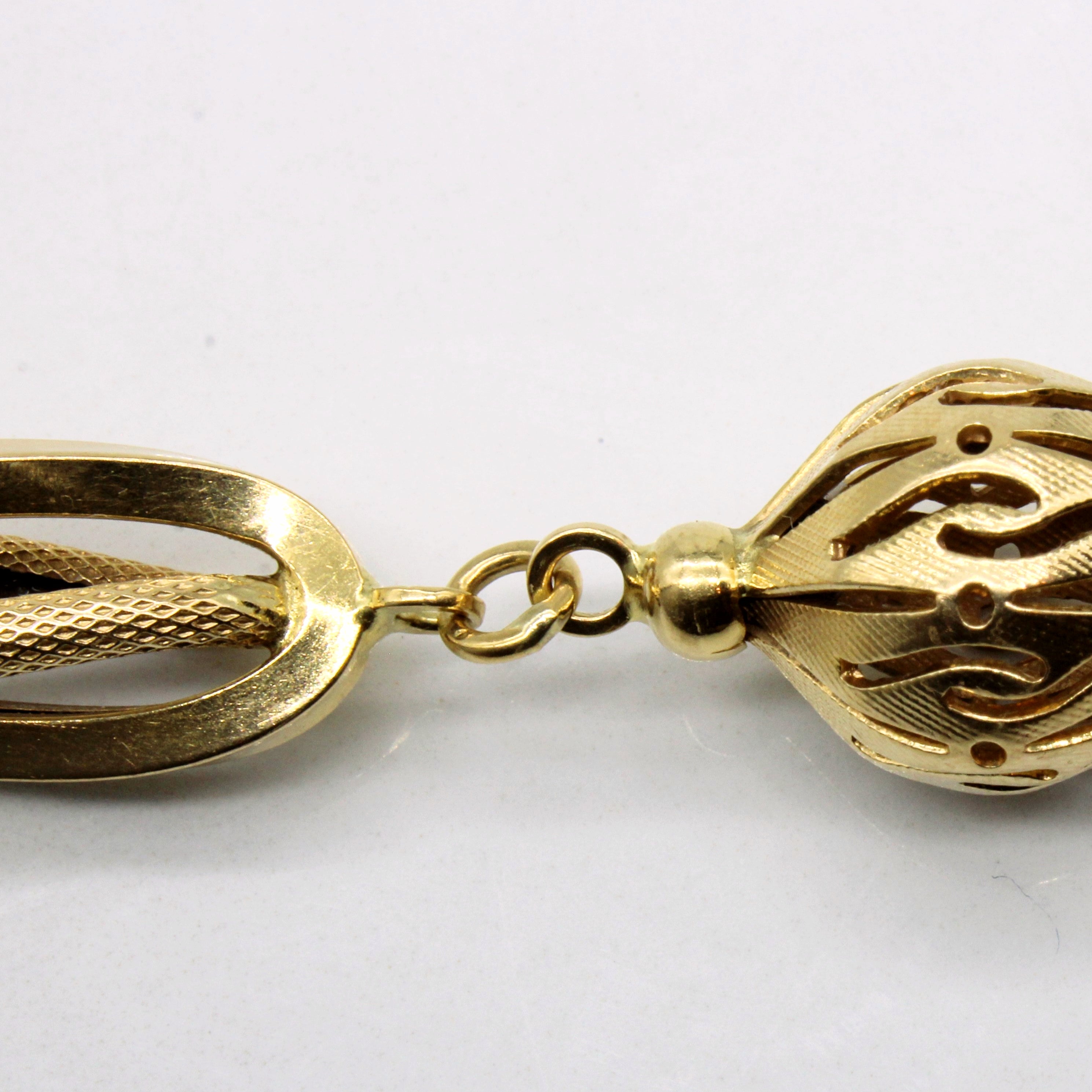 18k Yellow Gold Unique Link Bracelet | 8" |