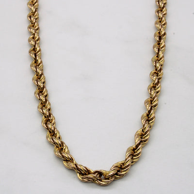 10k Yellow Gold Rope Chain | 30