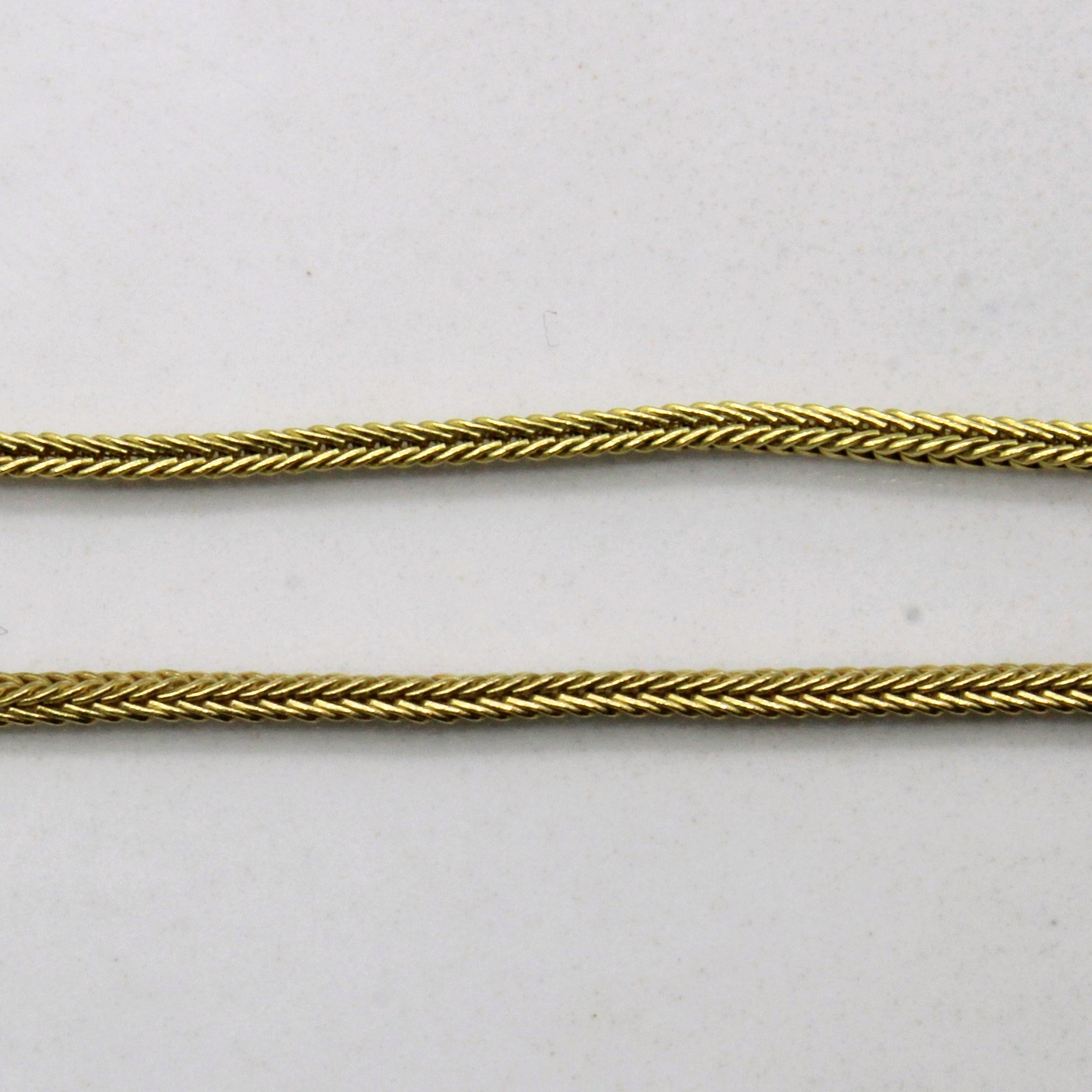 18k Yellow Gold Pear Necklace | 21" |