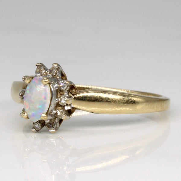 Opal & Diamond Cocktail Ring | 0.08ct, 0.04ctw | SZ 7 |