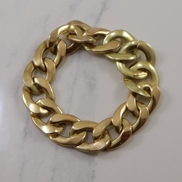 Heavy Link Curb Chain Bracelet | 7
