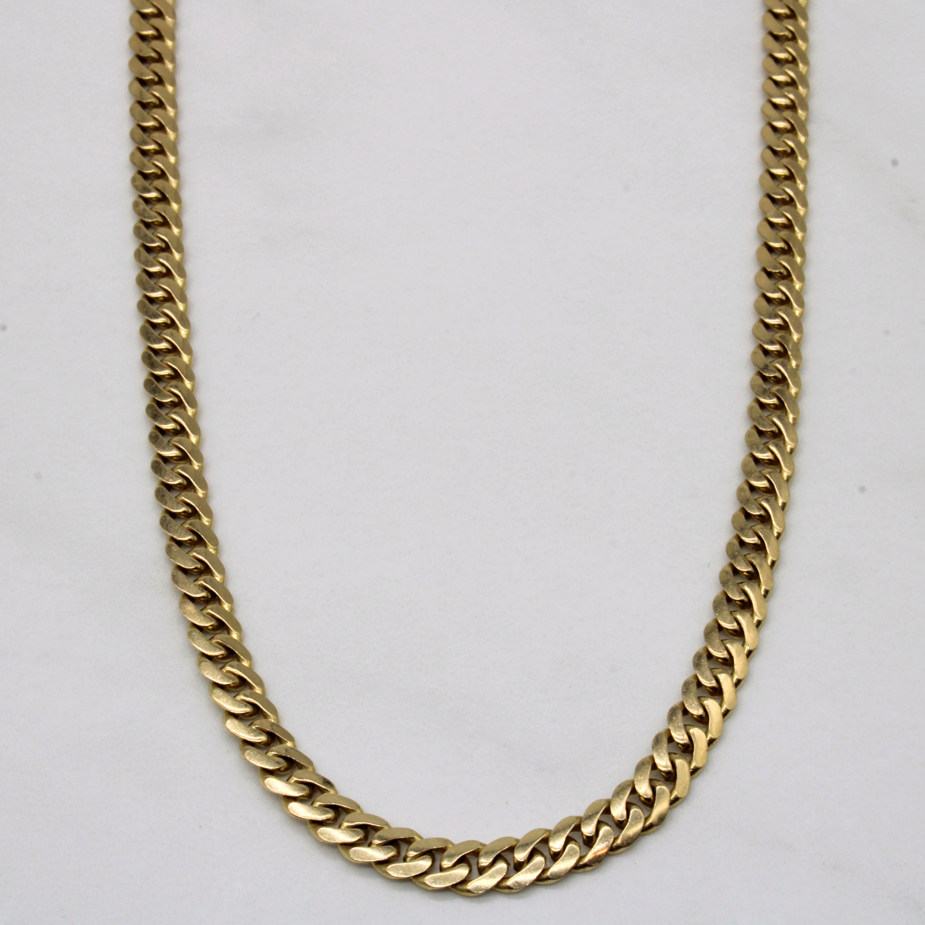 14k Yellow Gold Cuban Link Chain | 22" |