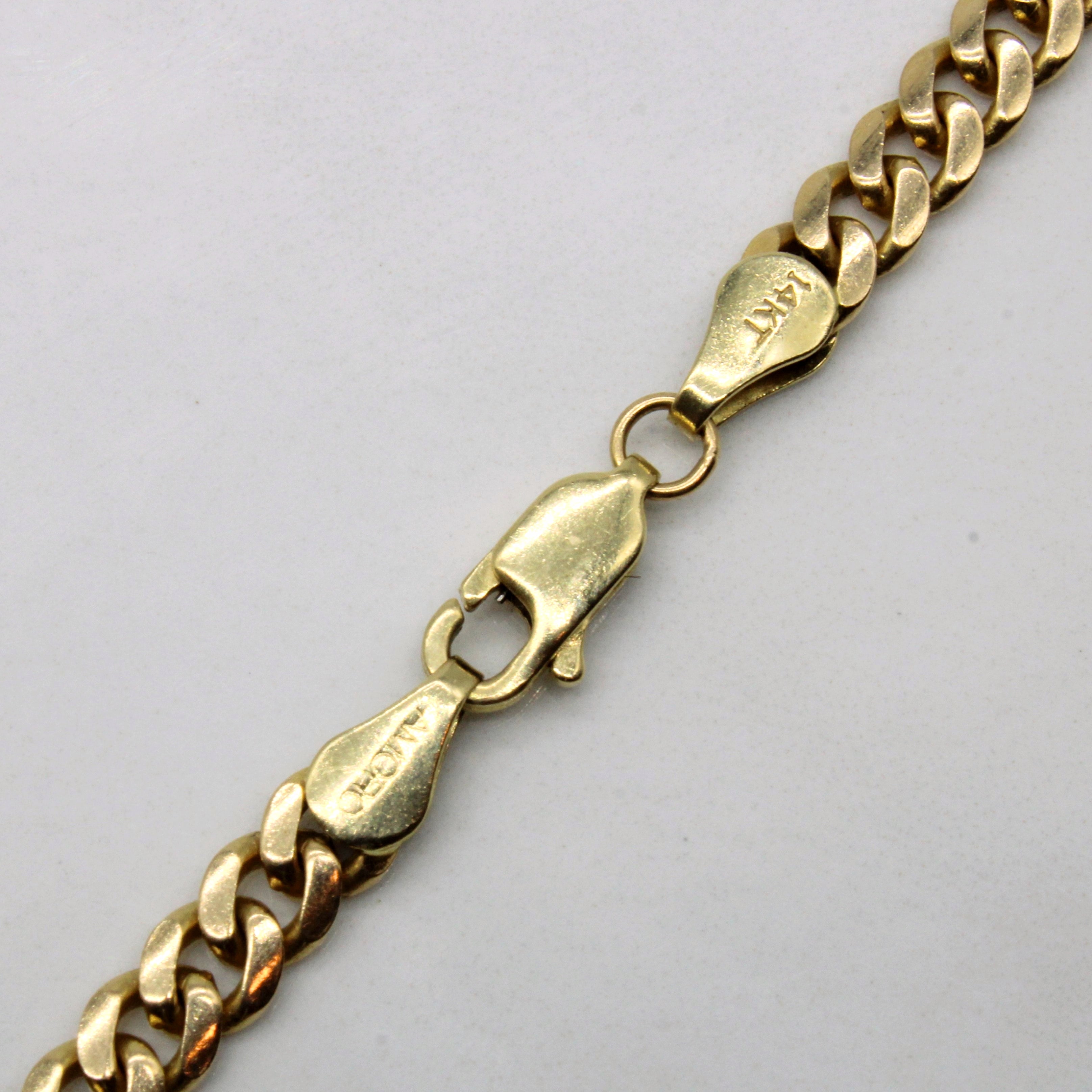 14k Yellow Gold Cuban Link Chain | 22" |