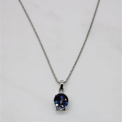 Mystic Topaz & Diamond Necklace | 5.00ct, 0.05ctw | 20