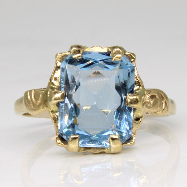 Synthetic Blue Spinel Cocktail Ring | 3.15ct | SZ 5.5 |