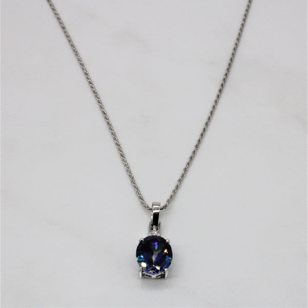 Mystic Topaz & Diamond Necklace | 5.00ct, 0.05ctw | 20