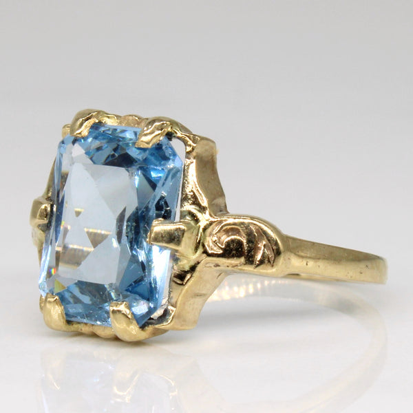 Synthetic Blue Spinel Cocktail Ring | 3.15ct | SZ 5.5 |
