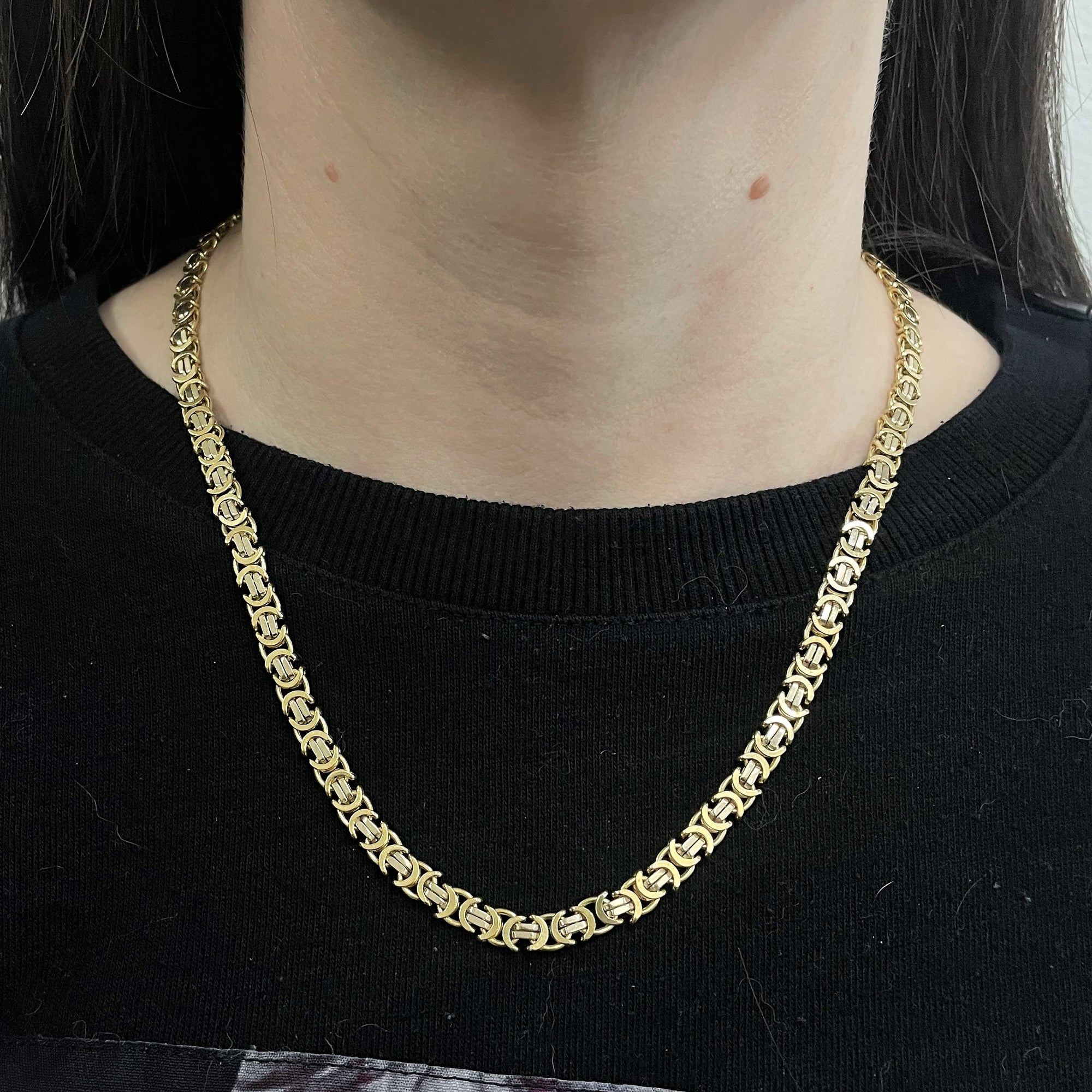 Modified Chain 18k Yellow Gold Modified C Link Chain | 20