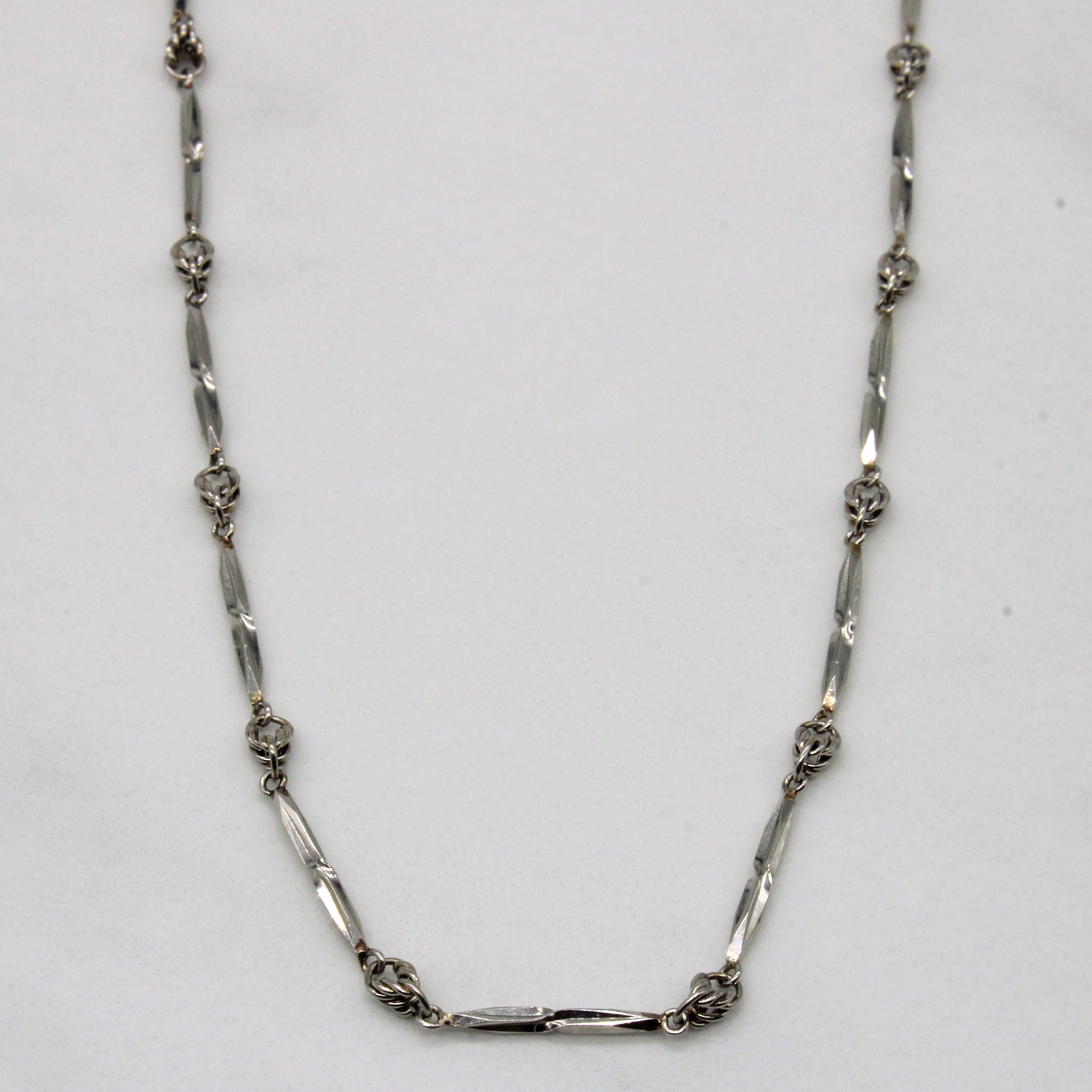 Platinum Link Necklace | 16" |