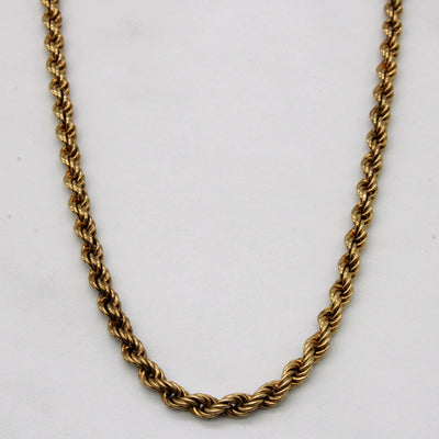 10k Yellow Gold Rope Chain | 24