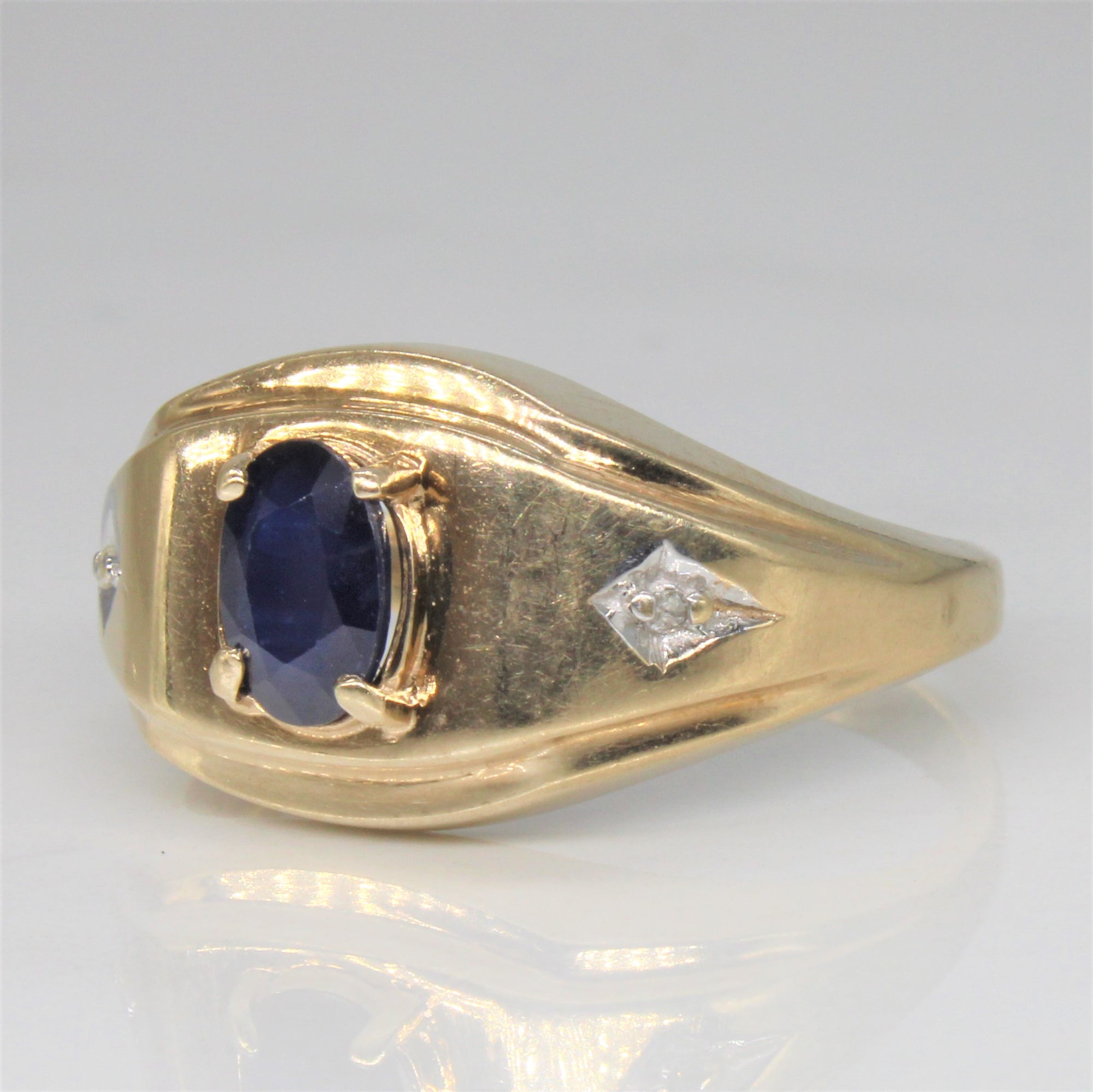Sapphire & Diamond Ring | 0.75ct, 0.01ctw | SZ 10.75 |