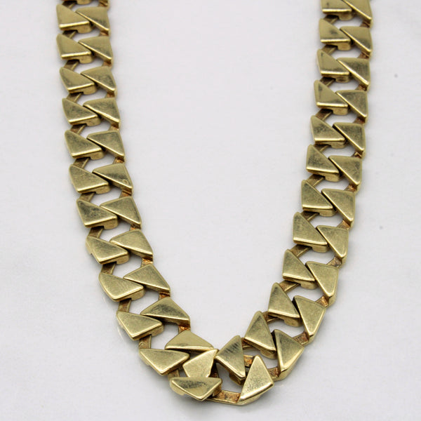 14k Yellow Gold Unique Link Chain | 16