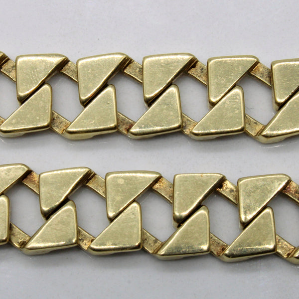 14k Yellow Gold Unique Link Chain | 16