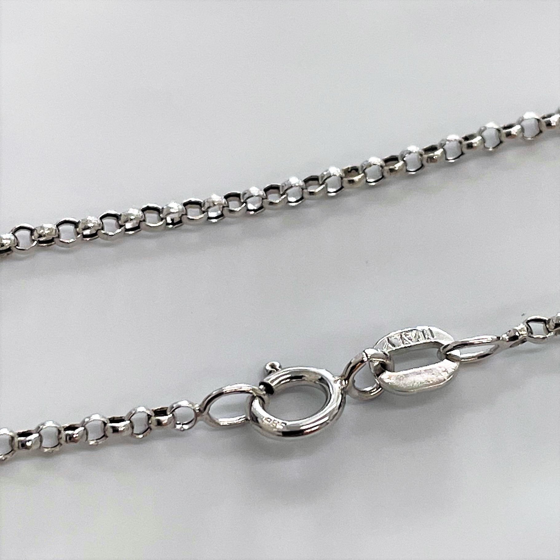 White Gold Rolo Chain | 18"|