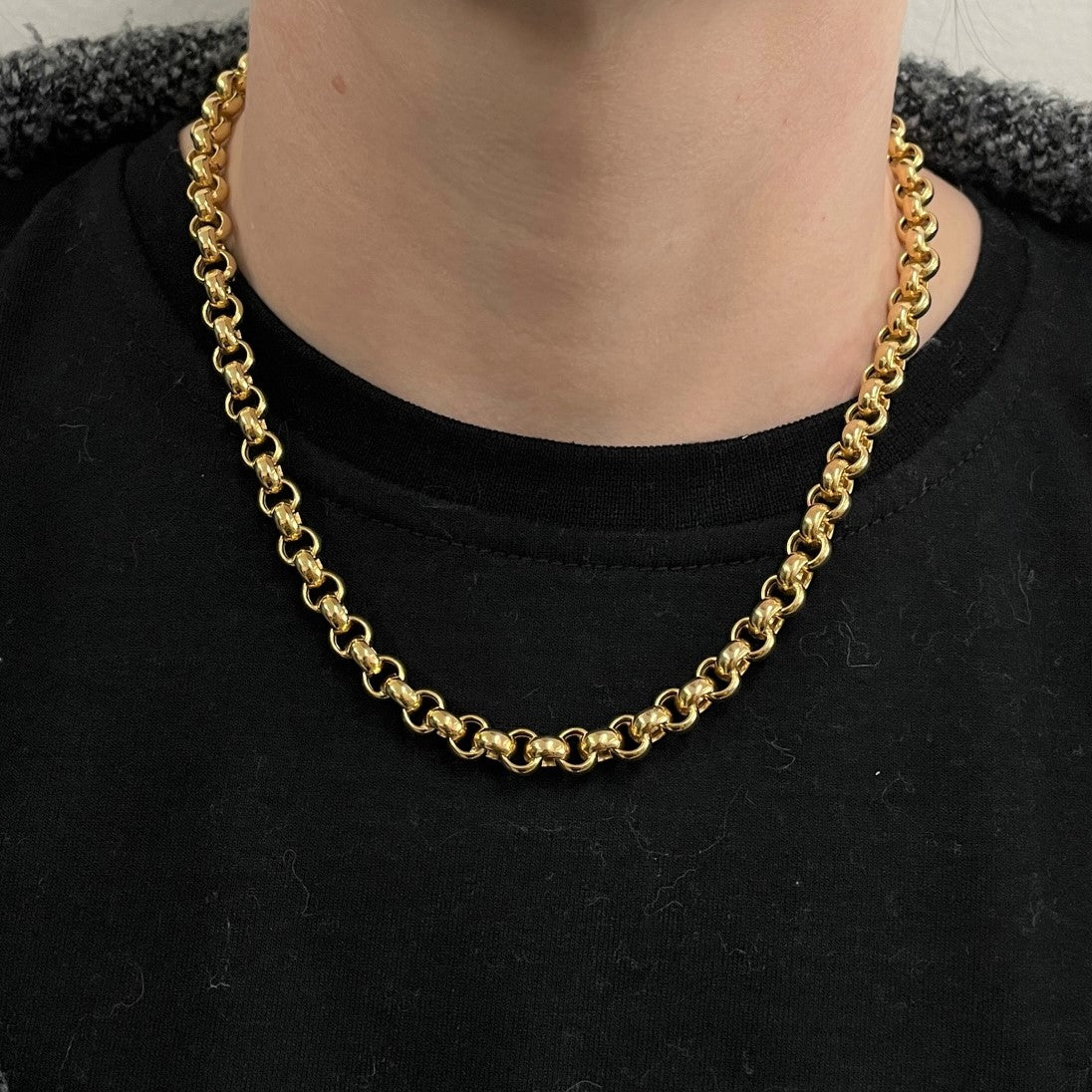 Yellow Gold Rolo Link Chain | 18"|