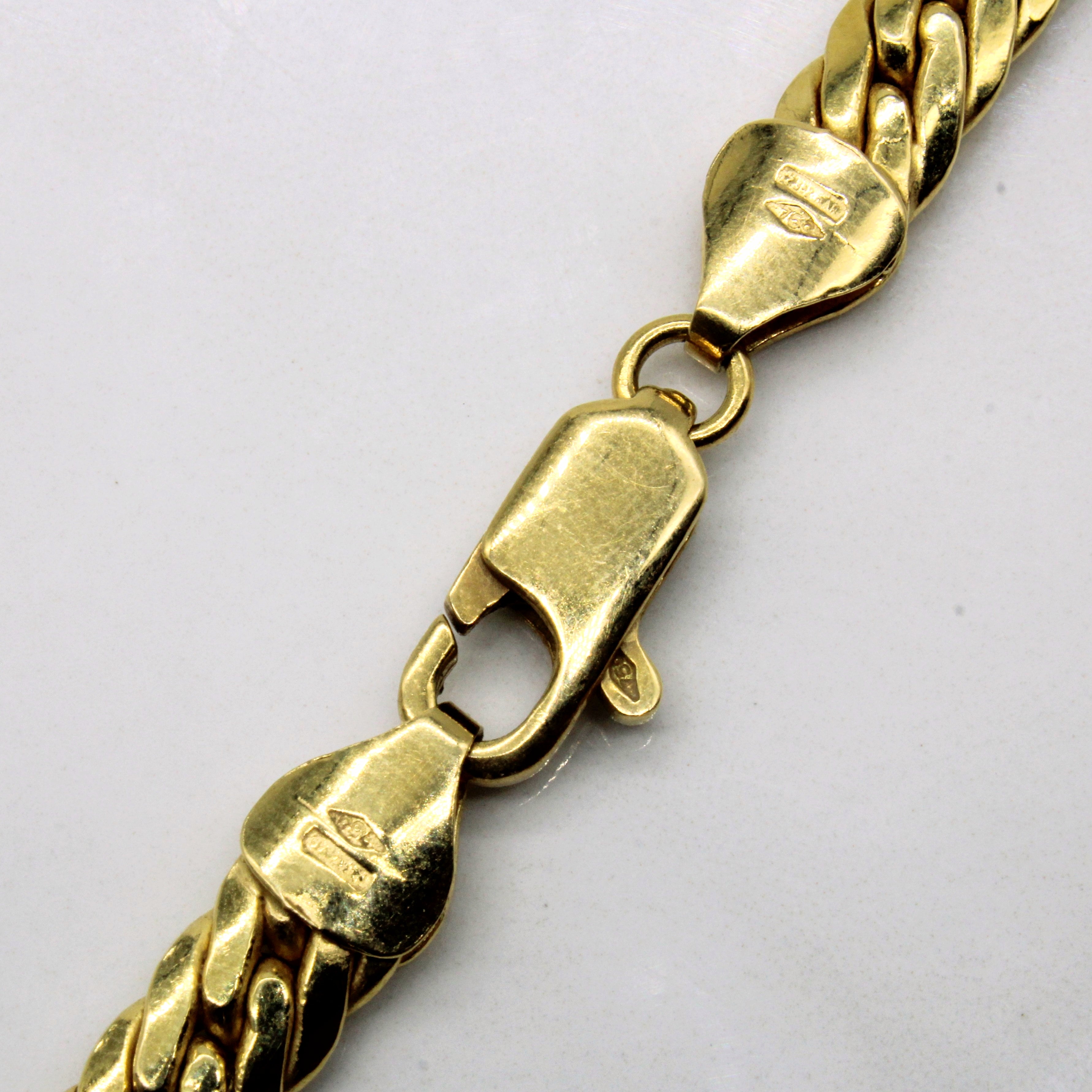 18k Yellow Gold Cuban Link Chain | 18" |